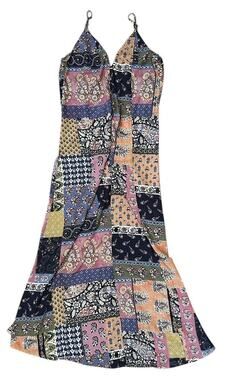 Tigerlily Adjustable Strap Multicolor Patchwork Maxi Dress Size 2